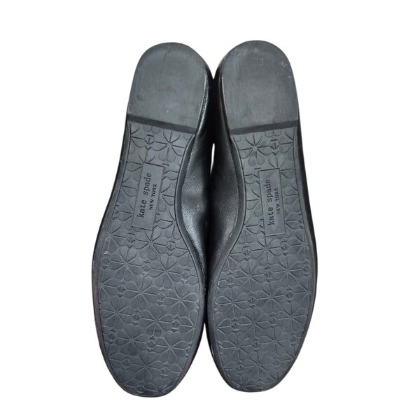 Kate Spade Womens Keaton Ballet Flats Shoes Black Leather Slip On Size 8.5 - Picture 9 of 12